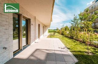 Wohnung kaufen in Gerasdorfer Straße, 1210 Wien, Ihr Garten zum Entspannen im grünen "Hirschfeld" - 3.Zimmer im Erdgeschoss mit Top-Ausstattung (Geothermie,..) - Provisionsfrei