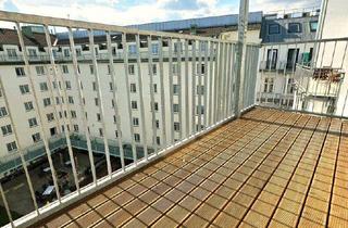 Wohnung mieten in Pilgramgasse, 1050 Wien, Traum-Balkon / Dachgeschoss ohne Schrägen / Naschmarkt um´s Eck / U-Bahn vor der Türe / 3 Zimmer perfekt aufgeteilt! Einfach WOW! HIP und TRENDY die Gegend - Magisch schön das Altbauhaus!