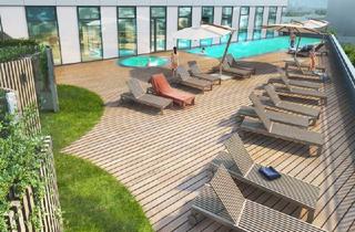 Wohnung mieten in Modecenterstraße, 1030 Wien, Apartment mit Designermöbeln + WEITBLICK & Pool, Sauna, Fitness und vielen Extras!