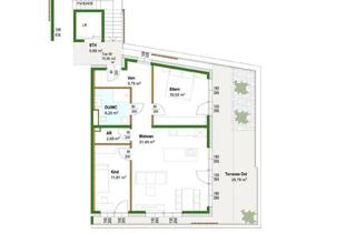 Wohnung kaufen in Moritzenstraße, 6410 Telfs, Neubau: 3-Zimmer-Wohnung mit großer Terrasse im Dachgeschoß