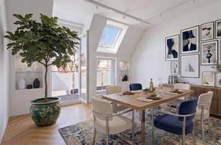 Penthouse kaufen in Haberlgasse, 1160 Wien, Erstbezug Exklusives Dachgeschoss Penthouse mit Direkter Liftzugang 120mm2 // und Revitalisierten Altbau // Luftwärmepumpe & Fußbodenheizung
