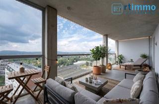 Penthouse kaufen in Hertha-Firnberg-Straße, 1100 Wien, AVANT-GARDE ARCHITEKTUR COOP HIMMELBLAU: 3,5 ZIMMERWOHNUNG mit riesiger Loggia und Fernblick