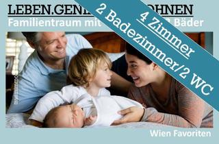 Wohnung kaufen in 1100 Wien, FAMILIENTRAUM MIT 2 BADEZIMMERN