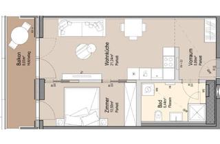 Wohnung mieten in Meiereistraße 14, 1020 Wien, Erstbezug: Luxus-Smart-Home, Moderne Einbauküche inkl. alle E-Geräten, Balkon, Donaublick, Panorama über Wien, | Rooftop-Pool, Sauna, Fitness. Ideal für Paare, Expats, internationale Fachkräfte. Bruttomiete inkl. Betriebskosten ca. 1390€