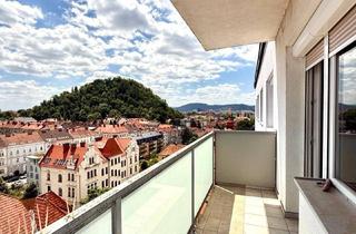 Wohnung mieten in Schröttergasse 1-3, 8010 Graz, Sehr helle 68 m2 Wohnung im 10. Liftstock mit Balkon und Blick über Graz