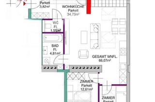Wohnung kaufen in 1100 Wien, Großzügige 3-Zimmer-Dachgeschosswohnung mit großem Balkon