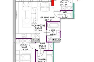 Wohnung kaufen in 1100 Wien, 3-Zimmer-Dachgeschosswohnung mit großzügigem Balkon
