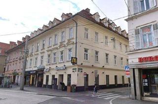 Wohnung mieten in Jakominiplatz 18, 8010 Graz, Jakominiplatz: 2 ZIMMER-Wohnung + extra Küche möbliert mit Fenster + Bad mit Dusche + extra WC!