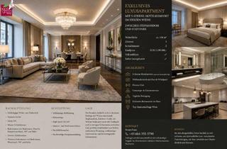 Wohnung kaufen in 1010 Wien, Exklusives Luxusapartment mit 5-Sterne-Hotelkomfort im Herzen Wiens ! ++ Wellness und Conciergeservice, Voll möbliert