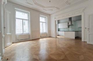 Wohnung mieten in 1040 Wien, REPRÄSENTATIVE ALTBAUETAGE MIT KLEINEM BALKON