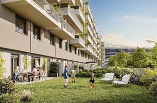 Maisonette kaufen in Donau, 1220 Wien, Großzügige 4-Zimmer-Erdgeschossmaisonette mit Balkon, Garten und Büro (Top 2/02+A)