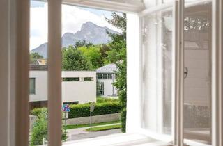 Wohnung mieten in 5020 Salzburg, Lichtdurchflutetes Wohnen in einer Ceconi-Villa – 2,5 Zimmer Altbauwohnung mit Garten und Bergblick