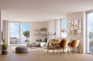 Wohnung kaufen in Donau, 1220 Wien, Wunderschöne Wohnung & Büro mit großem Balkon im Erstbezug-Neubauprojekt (Top 2/45+A)