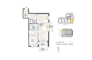Wohnung mieten in Klenaugasse, 1220 Wien, Erstbezug! Nahe Vetmeduni! Moderne 2-Zimmer-Balkonwohnung in Donaustadt zu vermieten!