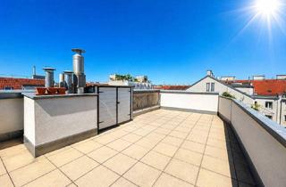 Penthouse kaufen in 1120 Wien, PENTHOUSE-FEELING ÜBER DEN DÄCHERN WIENS | NOCH VERMIETET | BJ 2004 | 3 Zimmer | ca. 77 m² WFL | 52m² Terrasse | Balkon | Garage | Lift