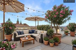 Maisonette kaufen in 1100 Wien, Exceptional Duplex Penthouse Above the Rooftops of Vienna