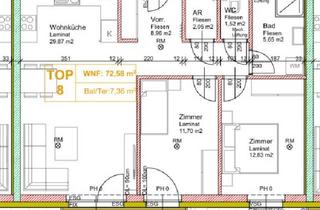Wohnung mieten in 2424 Zurndorf, Neubau 3 Zimmer Warm mit Balkon, inkl. BK und 2 PKW-Stellplätzen