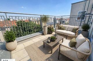 Maisonette kaufen in Oswaldgasse, 1120 Wien, Eine Dachterrasse der Sonderklasse - Lichtdurchflutete 3-Zimmer-DG-Wohnung - in ruhiger Seitenstraße des 12. Bezirks