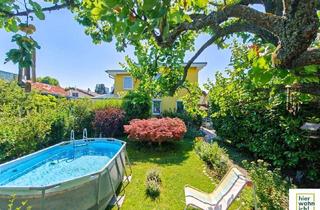 Haus kaufen in 1120 Wien, Urbane Grünoase im EIGENTUM! Charmantes Kleingartenhaus mit Pool