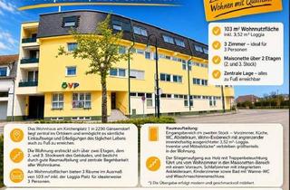 Maisonette kaufen in 2230 Gänserndorf, Maisonette 3 Zimmer mit Loggia, Aufzug wird eingebaut!