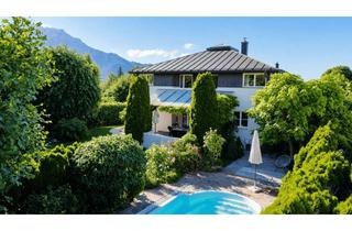 Einfamilienhaus kaufen in Bayernstraße 12, 5411 Oberalm, Architektenhaus südlich von Salzburg mit Pool, Naturteich und separatem Büro-/Wohntrakt.