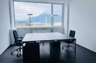 Büro zu mieten in Strubergasse, 5020 Salzburg, All-In - abgeschlossenes Büro mit 2 möblierten Arbeitsplätzen im STADTWERK Hochhaus