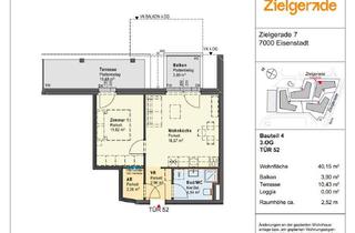Wohnung kaufen in Zielgerade, 7000 Eisenstadt, ZIELGERADE Eisenstadt Tür 52 - Anlegerwohnung mit Vertriebs-Service für Anleger