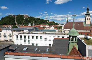 Wohnung kaufen in Schloßberg, 8020 Graz, Exklusive Dachgeschosswohnung mit spektakulärer Dachterrasse und Schlossbergblick