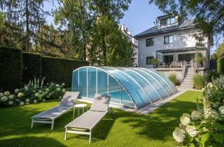 Villen zu kaufen in Klinik Hietzing, 1130 Wien, 9 Zimmer Villa mit Herrlichem Garten, Pool, Großer Garage - Geothermie -Niedrigenergiehaus im Top Zustand zum Sofort Einziehen!