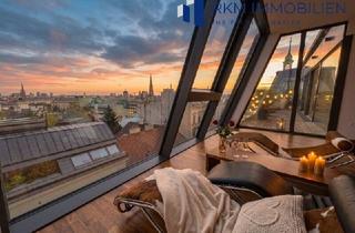 Penthouse kaufen in 1080 Wien, Luxuriöses DG-Penthouse 235m², 5 Zimmer, 5 Terrassen, Erstbezug im 1080 Wien!