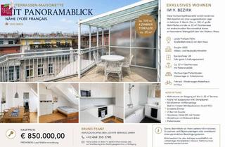 Maisonette kaufen in 1090 Wien, Dachterrassen-Maisonette mit Panoramablick in Bestlage des 9. Bezirks – Nähe Lycée Français