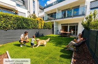 Maisonette kaufen in 1210 Wien, WOHNEN wie im HAUS! Exklusive 4-Zimmer-Maisonette mit Eigengarten, Terrasse, Balkon & Garage - ca. 142 m² NFL