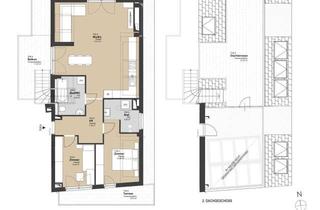 Penthouse kaufen in 1130 Wien, Penthouse-Feeling im Erstbezug: 3-Zimmer-DG-Wohnung mit 4 Terrassen in Hietzing