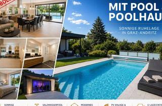 Einfamilienhaus kaufen in 8045 Graz, Exklusives Designerhaus mit Pool & Poolhaus in Sonniger Ruhelage von Graz-Andritz