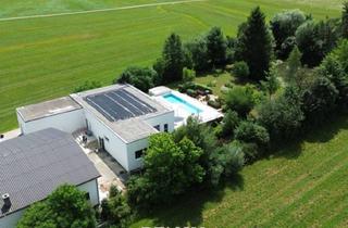 Haus kaufen in 4892 Adligen, Wohnen und Arbeiten in Einzigartiger Kombination - Moderner Bungalow mit Poollandschaft und Gewerbehalle