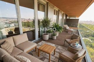 Penthouse kaufen in 1020 Wien, Exklusive 2-Zi-Penthouse-Wohnung mit Balkon & Traumblick in 1020 Wien – Infinity Pool + Concierge + Fitness etc. vorhanden