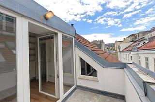Wohnung mieten in Neustiftgasse 101, 1070 Wien, Neustiftgasse: Herrliche Dachterrassenwohnung + Stilaltbau + Überwiegende Süd-West-Ausrichtung + Wg-Geeignet