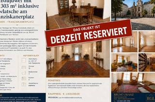 Wohnung kaufen in Stephansdom, Tuchlauben Goldenes Quartier, Judenplat, 1010 Wien, Exklusive Altbauresidenz mit Ca. 303 m² am Franziskanerplatz - Wohnen in einer der Schönsten Lagen Wiens