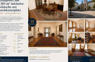 Wohnung kaufen in Stephansdom, Tuchlauben Goldenes Quartier, Judenplat, 1010 Wien, Exklusive Altbauresidenz mit Ca. 303 m² am Franziskanerplatz - Wohnen in einer der Schönsten Lagen Wiens