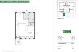 Wohnung mieten in 2345 Brunn am Gebirge, Sonnige, barrierefreie Wohnung mit Balkon, inklusive Stellplatz in der Garage, inkl. Küche- Nähe Bhf. Brunn am Gebirge