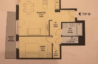 Wohnung mieten in Rößlergasse, 1230 Wien, Nachmieter gesucht - moderne 2-Zimmer-Wohnung mit Balkon in 1230 Wien