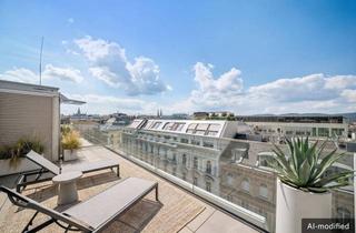 Penthouse kaufen in 1010 Wien, Hochwertige Dachgeschosswohnung mit Panoramafenster und Dachterrasse