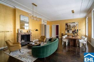 Wohnung kaufen in Brucknerstraße, 1040 Wien, Prachtvolle Altbauwohnung in Wiener Bestlage mit Blick auf die französische Botschaft