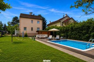Einfamilienhaus kaufen in 1140 Wien, Wohnen im Grünen – Familienhaus mit Pool und großem Garten
