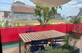 Wohnung mieten in Brauergasse 3, 1060 Wien, Dachterrasse (22 m²) Über den Dächern - Helle 2-Zimmer-Dg-Wohnung, Mariahilf