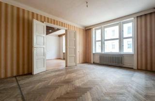 Wohnung kaufen in 1080 Wien, Altbaujuwel mit Potential im 8. Bezirk! 3-Zimmer Wohnung mit kleinem Balkon - Nähe U-Bahn Station Rathaus & Volkstheater!