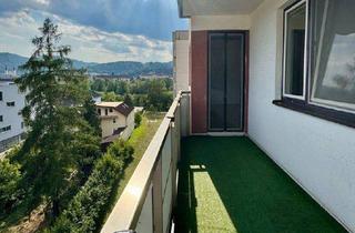 Wohnung kaufen in Judendorfer Straße 33a, 8700 Leoben, AB SOFORT I DIREKT AN DER MUR I 5. STOCK I SCHÖNER AUSBLICK I ABSOLUTE RUHELAGE I LOGGIA I ZENTRAL I PROJEKT WOHNEN
