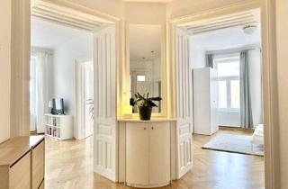 Wohnung kaufen in 1090 Wien, Wiener Altbauflair auf ca. 95 m² – 3 Zimmer mit Flügeltüren und Fischgrätparkett