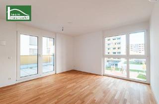 Wohnung kaufen in Tokiostraße, 1220 Wien, Küche und Tiefgaragenplatz bereits inkludiert! Herrliche Neubau-Erstbezugswohnung zwischen An der Schanze und dem Kirschblütenpark