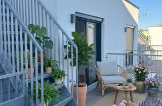 Wohnung mieten in Kirchenplatz, 1230 Wien, Letzte Sonne auf der großen Dachterrasse genießen. - Fußbodenkühlung und Heizkosten inklusive.